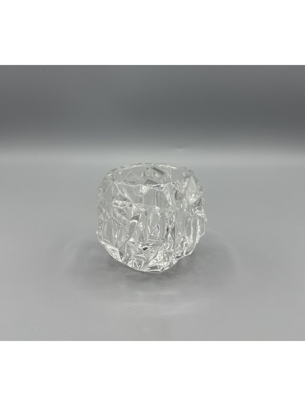 Vintage Candle Holder | Tiffany & Co | Signed Faceted Crystal Votive